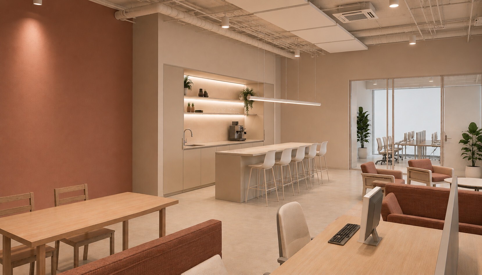 Community kitchen and social space, artist's impression
